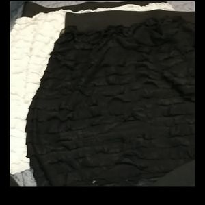 LC white & black ruffle skirt
